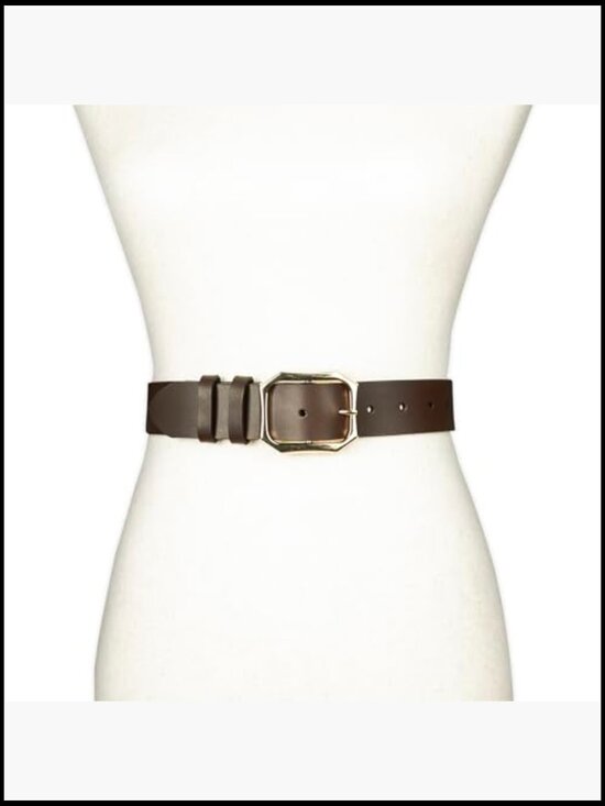 Genuine Buffalo Leather Belt Set with Harness Buckle and Heart Eyelets